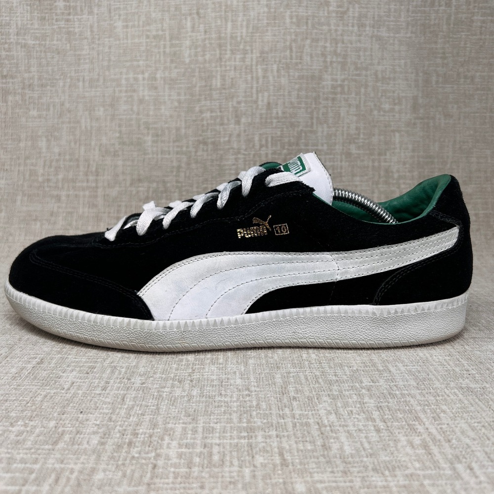Puma Super Liga OG Suede Sneakers Men 13 Black White Retro Classic Soccer - Picture 2 of 12